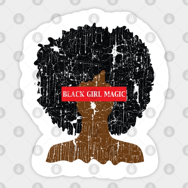 Black Girl Magic Afro Sticker by blackartmattersshop